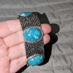 $3 with Bundle ~ Turquoise Stone Stretch Bracelet 6280